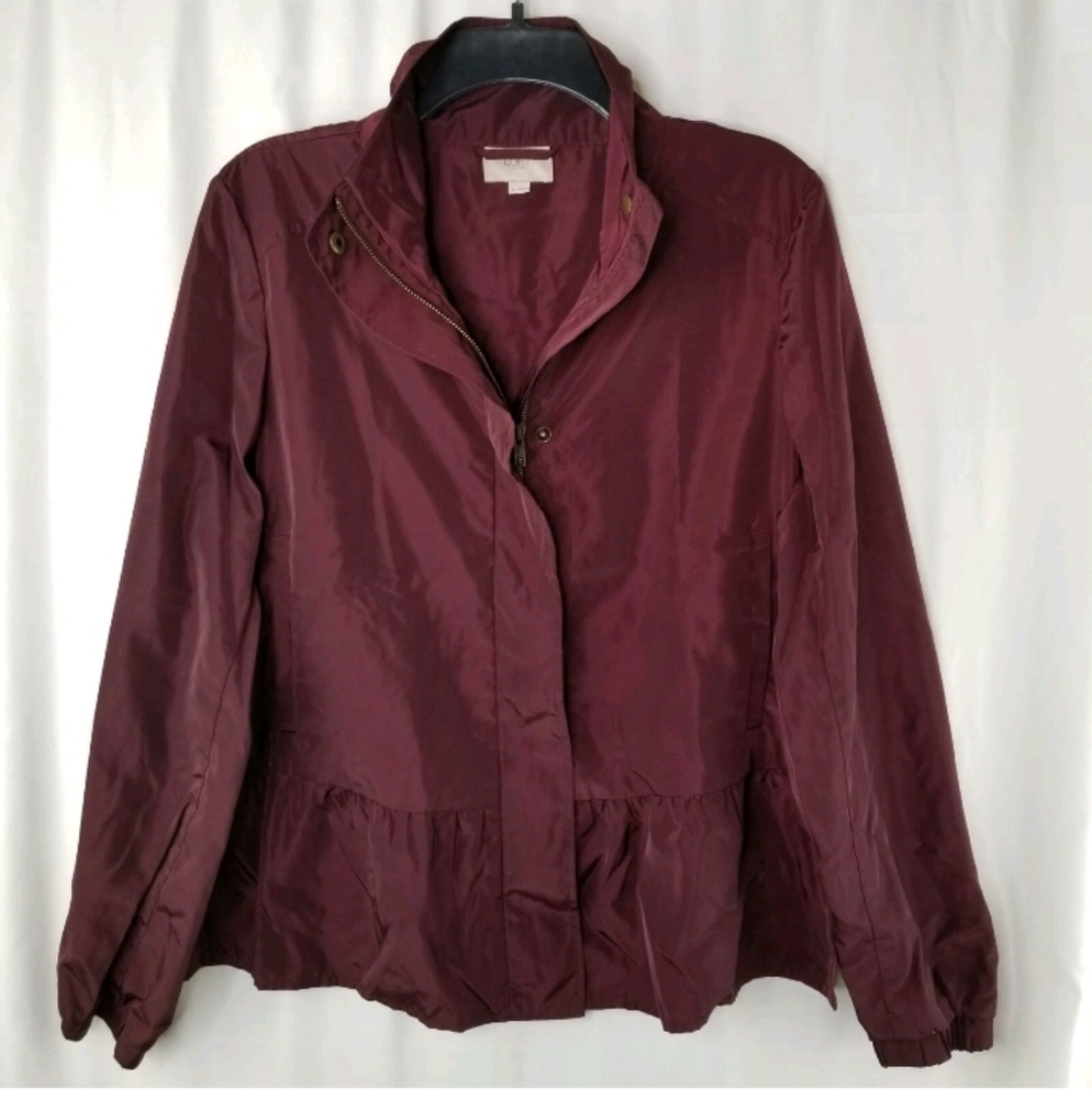 LOFT Deep Burgundy Utility Jacket